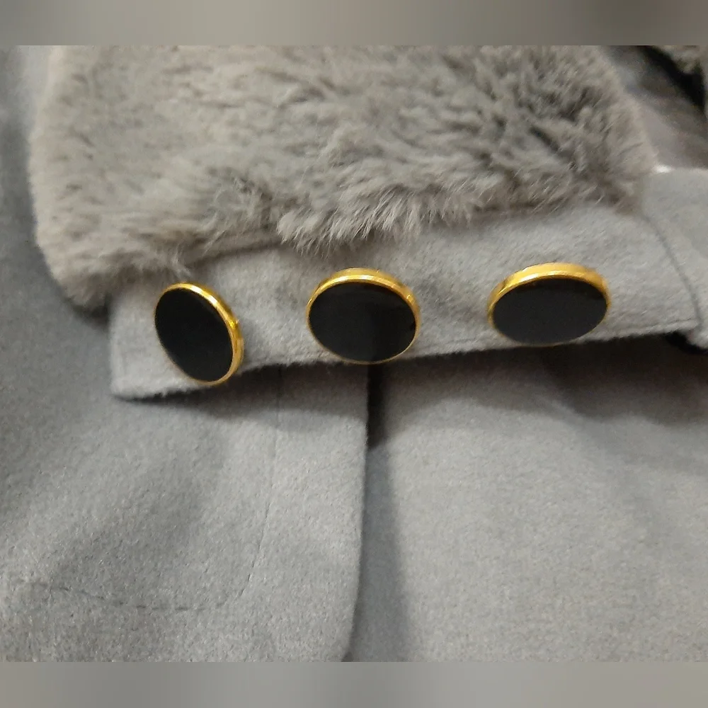Flex Supply Peplum Coat ~ Size Med - Picture 4 of 5